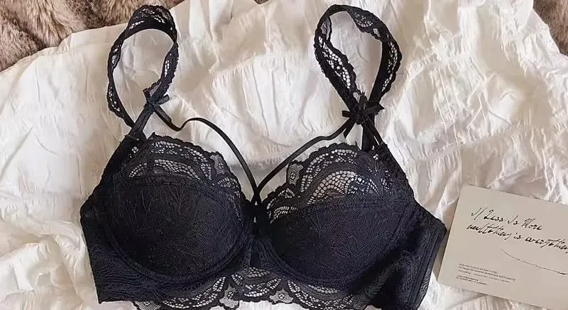 Adjustable Lace Bralette for Small Chest Bra Set Removable Straps & Thin Padding Soft Wire Comfort Muslim Girls Underwear