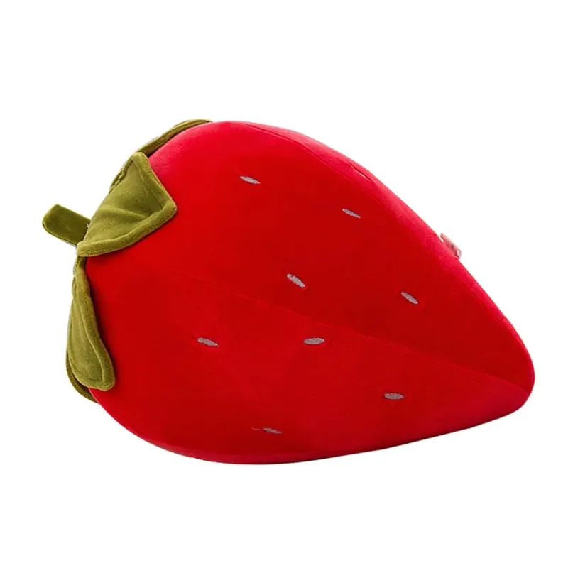 Creative Strawberry Cushion Soft Fruit Shape Pillow Cute Bedroom Decor Comfortable Supple Throw Pillow Decorative Strawberry