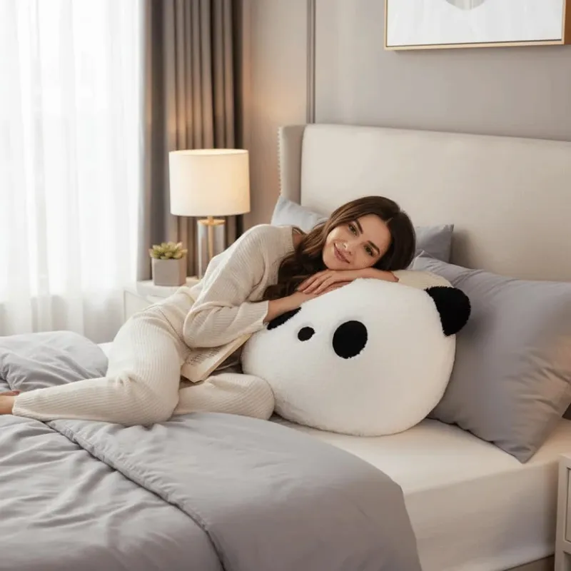 Stuffed Animal Panda Cushion Home Decoration Kawaii Stuffed Panda Pillow 30cm Bedroom Sofa Panda Throw Pillows — image 8