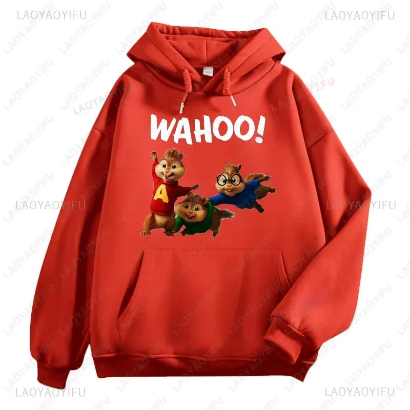Alvin and The Chipmunks Anime Hoodies Eco Friendly A Letters Printing Sweatshirt Casual Streetwear Unisex Pullovers promo