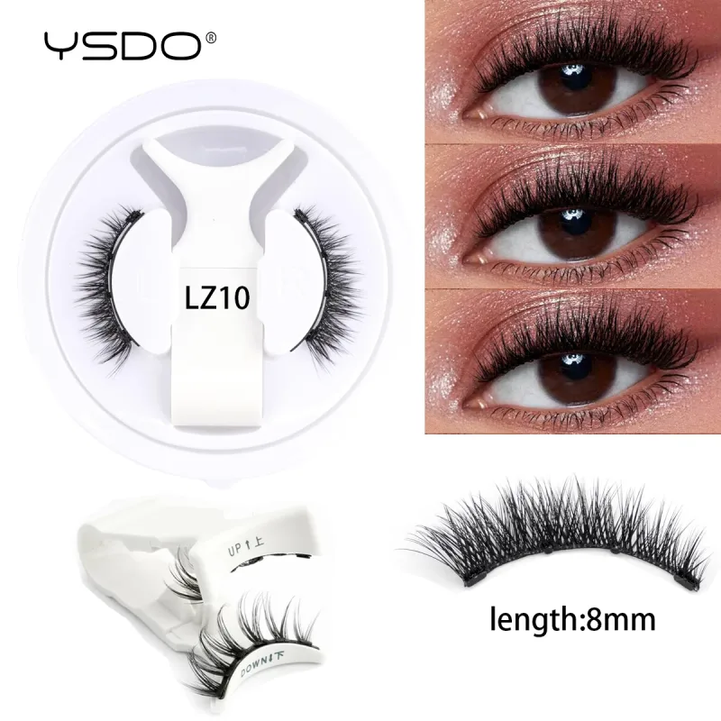 Magnetic Eyelashes Reusable Winged Magnetic 3D Mink Lashes Long-Lasting No Glue Needed False Eyelashes With Tweezer Makeup
