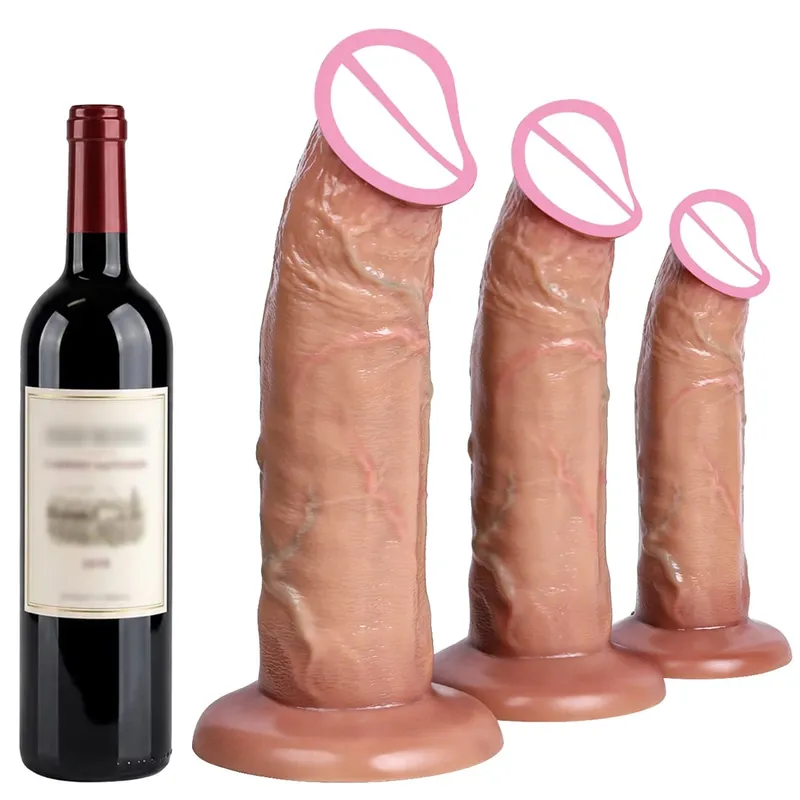 32 cm lång dildo realistisk ormform enkellagers silikon stor penis mjuk analsexleksak Sugkopp Dick för kvinnor G-punkt Orgas — image 1