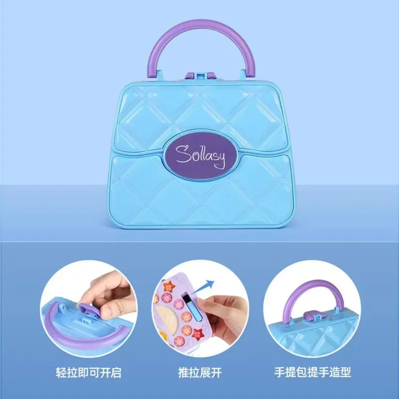 Girl Pretend Play Make Up Kit Princess Play With Toys Washable Non-toxic Cosmetic Makeup Set Gifts For Girls Children