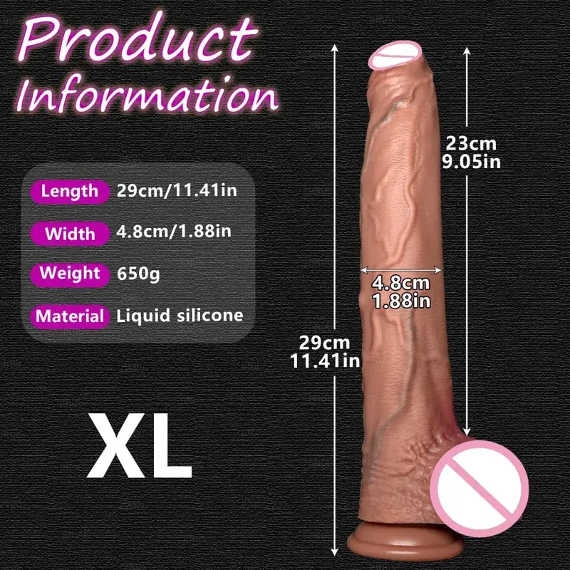 Realistic 5 Sizes Big Dildo Silicone Suction Cup Huge Penis Couples Masturbation Soft Cock Woman Man Anal Adult Sex Toy — image 13