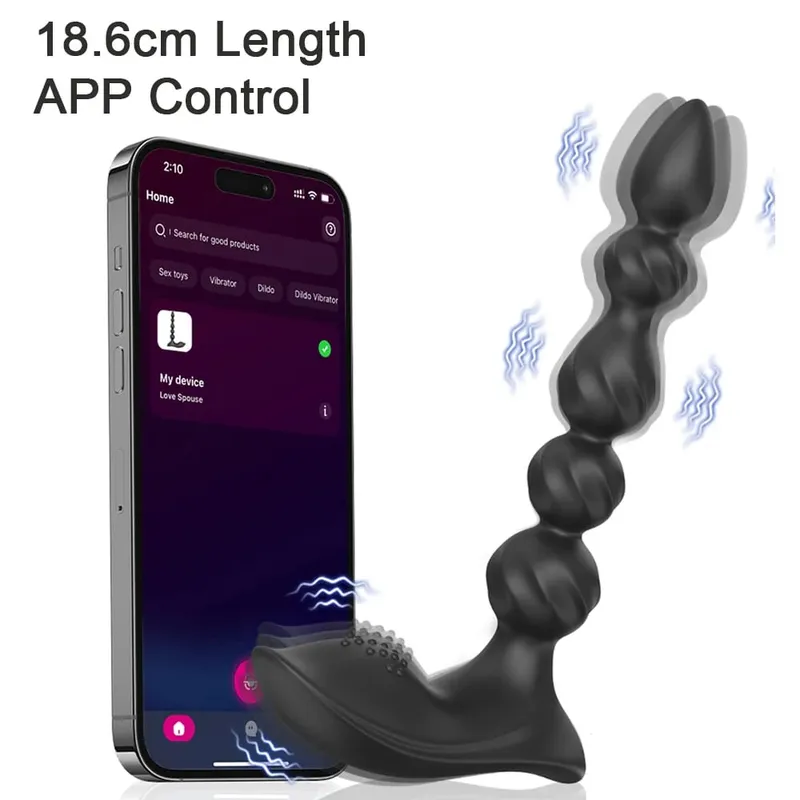 Vibrating Anal Beads Anal Balls for Men Butt Plug Prostate Massager for Gay G-Spot Vagina Vibrator for Women Adult Goods Sex Toy