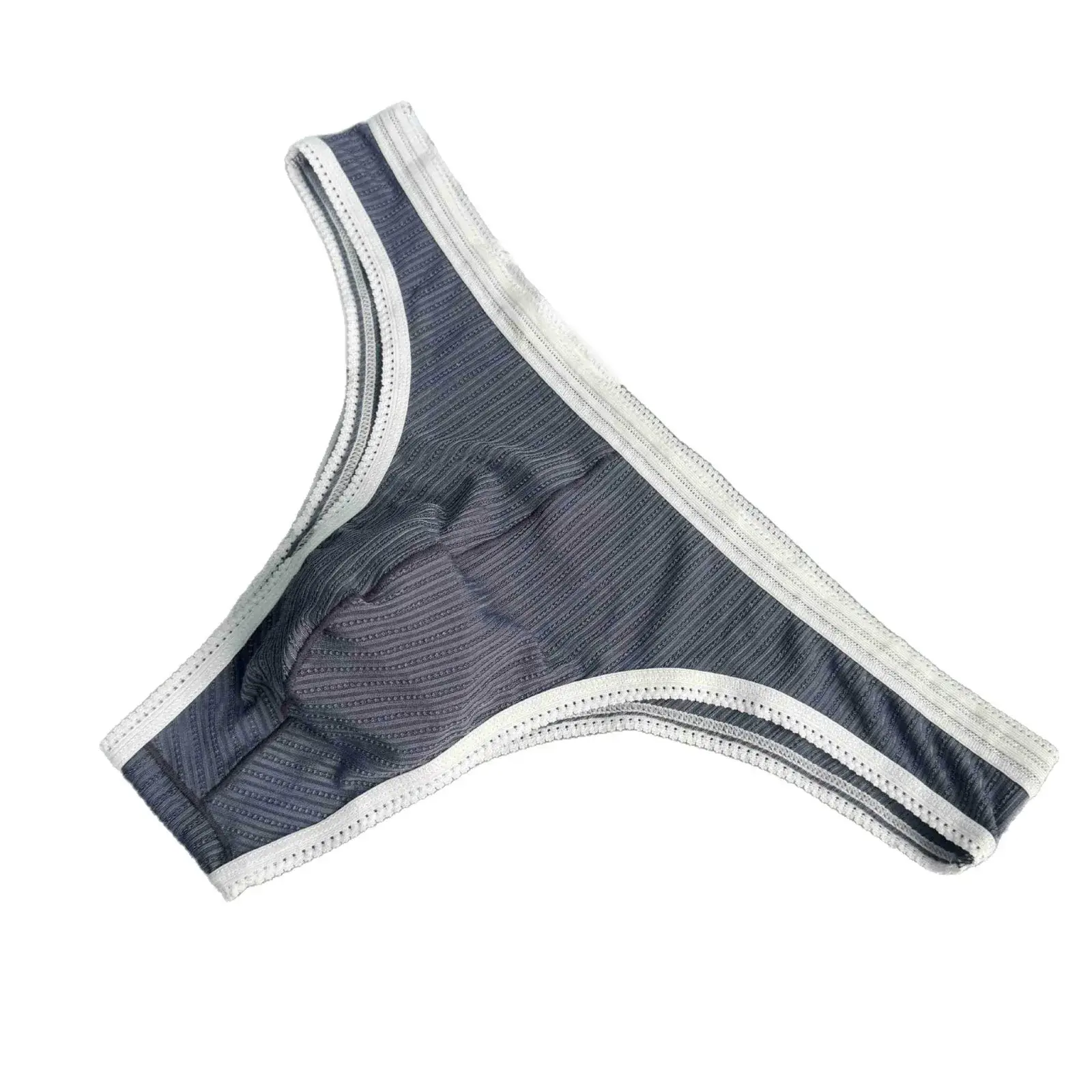 New Men Triangle Briefs Comfortable Breathable Sexy Underwear Large Pouch Solid Color — image 6