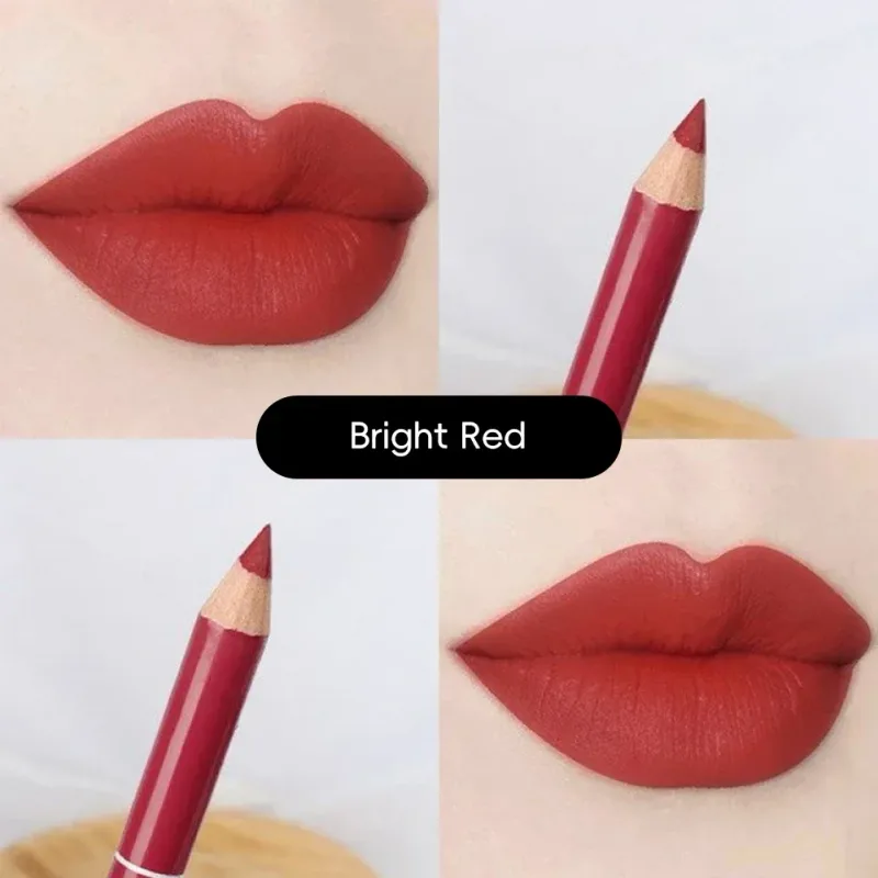 Waterproof Lip Liner Matte Nuede Red Long Lasting Makeup Pens Non-stick Cup Lipstick Women Party Makeup Lip Cosmetics