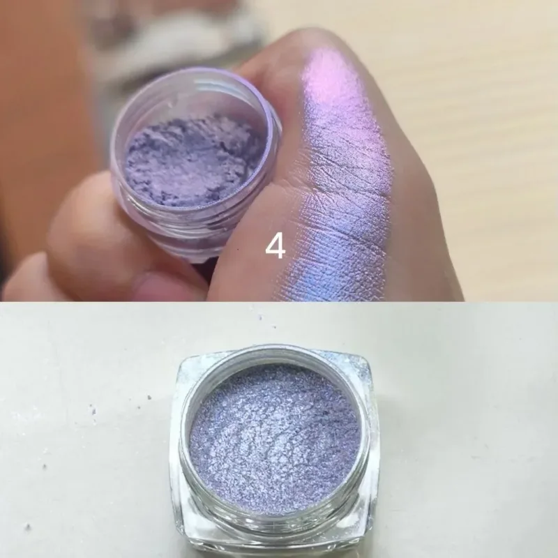 Glitter Eyeshadow Powder Long Lasting Chrome Chameleon Holographic Eyeshadow Powder Pigment Eye Makeup For Women Cosmetic
