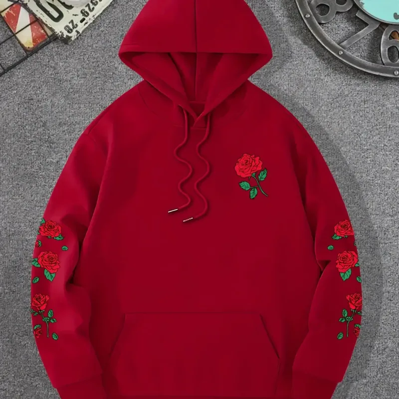 2025 ใหม่ฤดูหนาวผู้ชายสบายๆหลวมขนแกะความอบอุ่นHooded Sweatshirtแฟชั่นอินเทรนด์สบายๆอเนกประสงค์Walkaround 2D Hooded