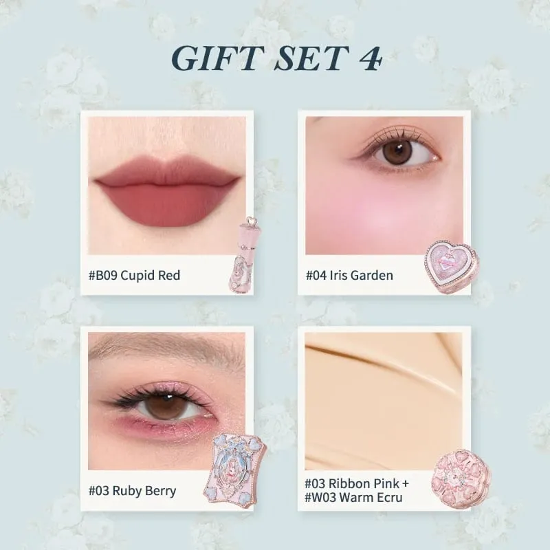 Flower Knows Bunny Garden Collection Gift Sets Makeup Lip Cream Blush Cushion Cream Foundation Makeup Kit Full Professional