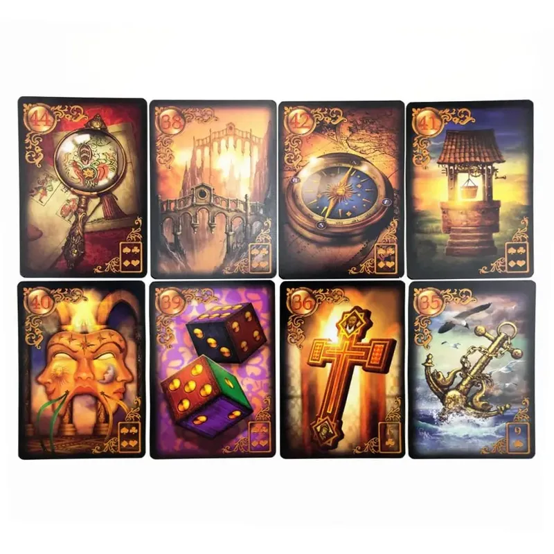 47pcs Lenormand With Online Guidebook Full English Read Fate For Children Adult Play Games Wholesale Dropship