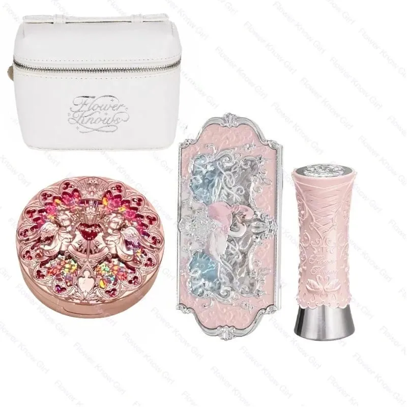 Flower Know Swan Grace Set Swan Ballet Eyeshadow Little Angel Highlight Powder Glow Waterproof Matte Lipstick Glossy