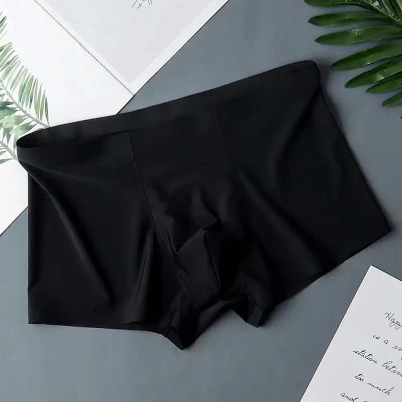 10 Buah Celana Boxer Ultratipis Mulus Seksi Sutra Es Pria Celana Pendek Pakaian Dalam Celana Dalam Pria Celana Dalam Sejuk