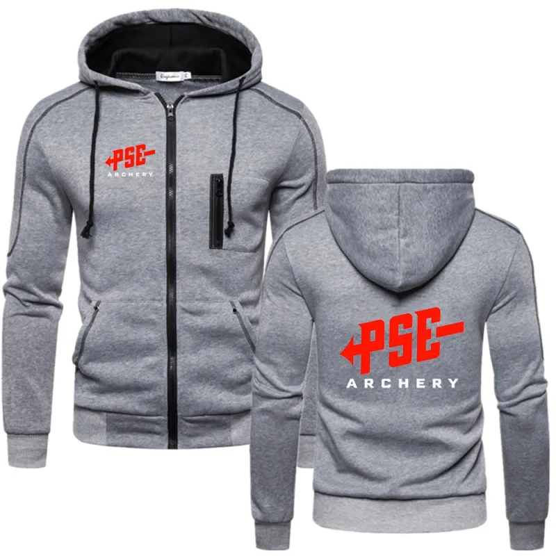 Pse Archery Zipper Hoodies Autumn Men's New Long Sleeve Hooded Sweatshirt Fashion Casual Male Outfit Sportwear Jacket