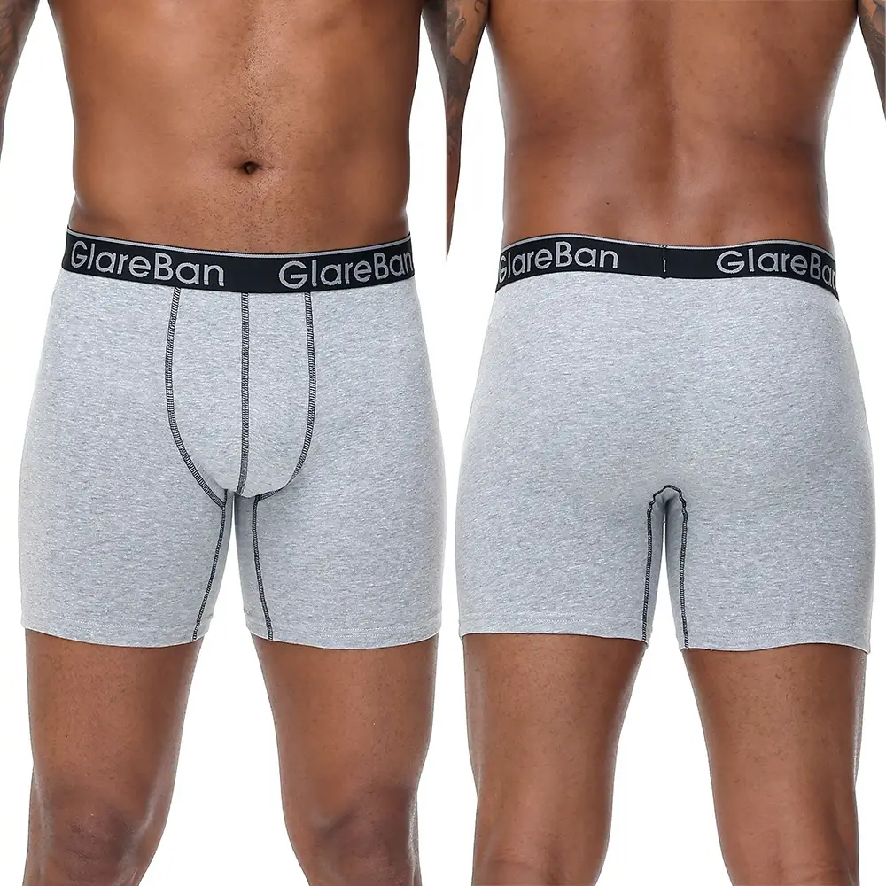 Set 5 Buah Celana Pendek Boxer Katun Acak Panjang Menengah Pakaian Dalam Pria Celana Dalam Pria untuk Pria Celana Boxershort Slip Celana Dalam Lembut Celana Dalam Merek — image 5