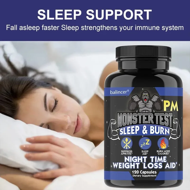 Nighttime Fat Burning Supplement - with Natural Plant Extracts & Magnesium Zinc Weight Management Unisex