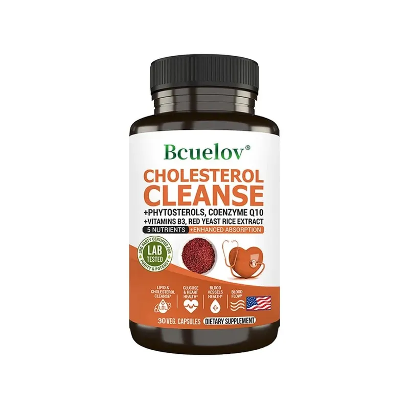 Cholesterol Cleanse Supplement - Helps Lower Cholesterol Levels and Promotes Healthy Cardiovascular and Arterial Circulation