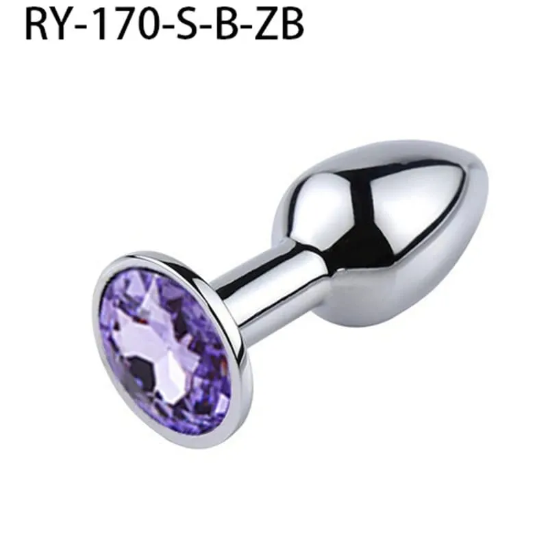 1Pcs Crystal Anus Metal anal plug Jewelry base novice player to senior player 5 size SM Butt g-point massage BDSM sex toys