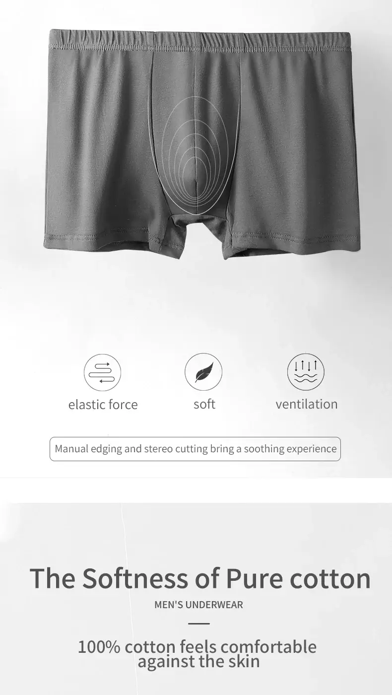 3-pack heren puur katoenen ondergoed heren zomer groot formaat ademend sport boxershorts dunne katoenen jongens boxershorts