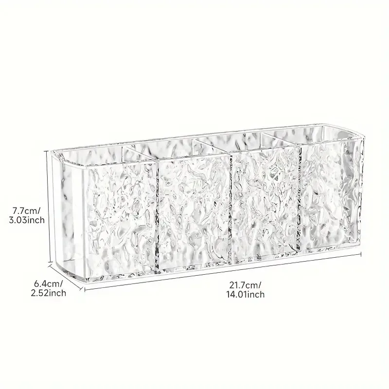 4 Holes Acrylic Cosmetic Makeup Storage Box Transparent Lipstick Brushes Eyebrow Pencil Organizer Large-Capacity Make Up Tools — image 6