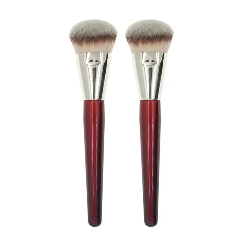 1pc Angled Liquid Base Foundation Makeup brushes Contoured Concealer Make up brushes Red wood handle cosmetic tools 101