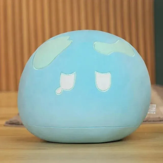 Baru 10Cm Proyek Anime Lucu Genshin Impact Slime Mainan Bantal Mewah Kawaii Kartun Anime Mainan Bantal Hadiah Ulang Tahun Natal untuk Anak-anak