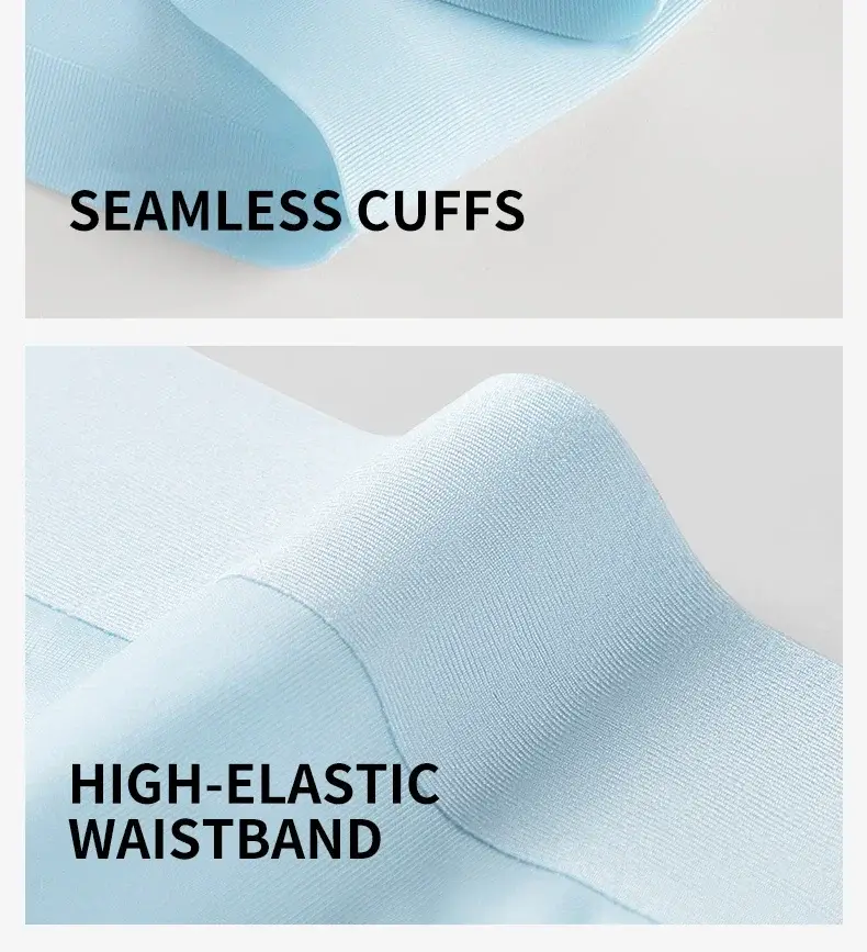 MiiOW 3Pcs Ice Silk Men's Panties Antibacterial Men Underwear Boxer Breathable Mesh Crotch Man Underpants Summer Men Boxershorts