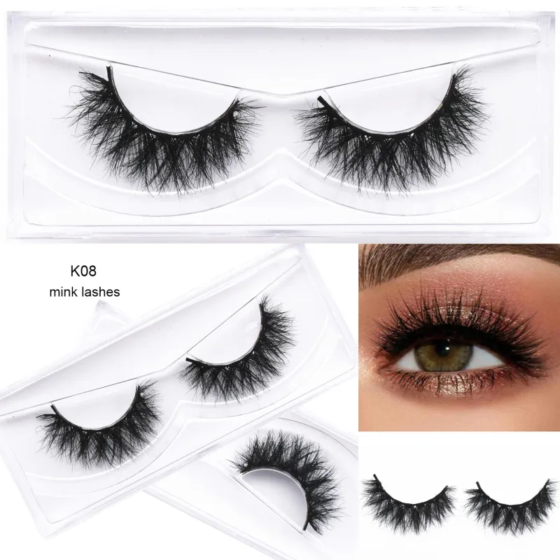 D20 Real Mink Lashes Eyelashes Extension Natural Long Winged Volume Eye Lashes Handmade Mink Fake Eyelash Makeup Lash — image 21