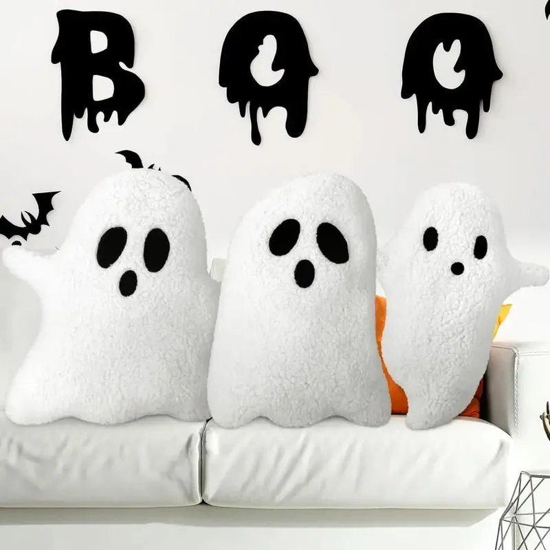 Ghost Stuffed Animal Halloween Ghost Doll Toy Stuffed Plushie Soft Cartoon Stuffed Animals Ghost Funny Home Decorative Plush Toy