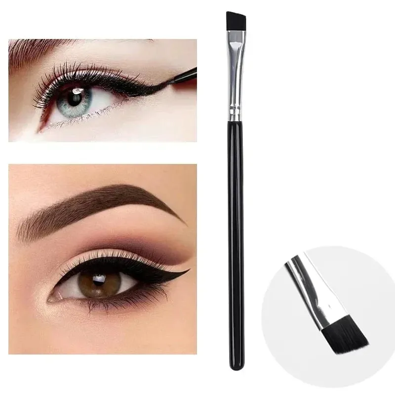 Bent Liner Makeup Brushes Angled Eyeliner Brush Fine Eyeliner Brushes Eye Contour Makeup Tool Eyeshadow Eye Brow Brushes Tool