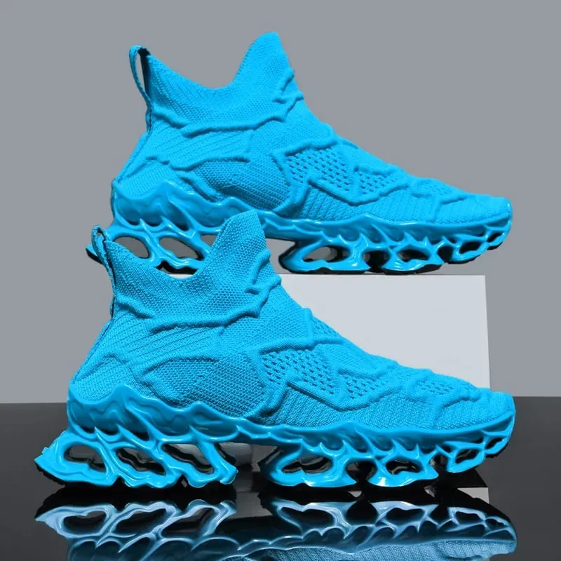 Men's Blade Type Shoes Breathable Shock Absorption Running Shoes Non-Slip Shoes For Jogging Tennis Gym Casual Walking Sneakers