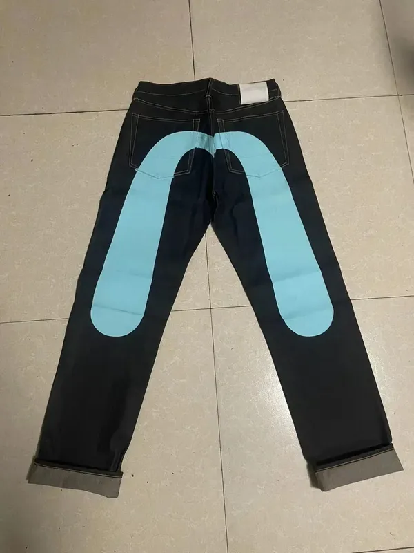 90s Retro Y2K New Hip Hop Straight Jeans Street Best Selling Personalized Printing High Street Men's Casual Loose Jeans Couple