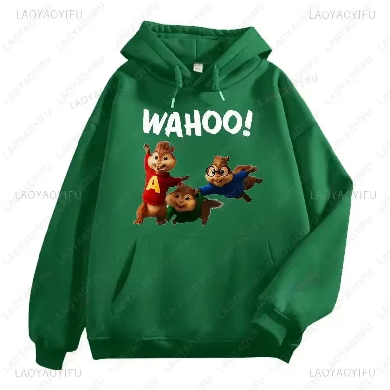 Alvin and The Chipmunks Anime Hoodies Eco Friendly A Letters Printing Sweatshirt Casual Streetwear Unisex Pullovers promo