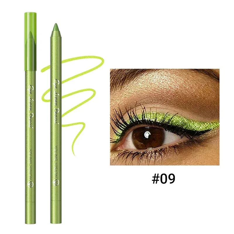 14 Color Eyeliner Pencil Pearlescent Matte Dark Purple Red Eye Liner Waterproof Long Lasting High Pigment Eyeshadow Makeup