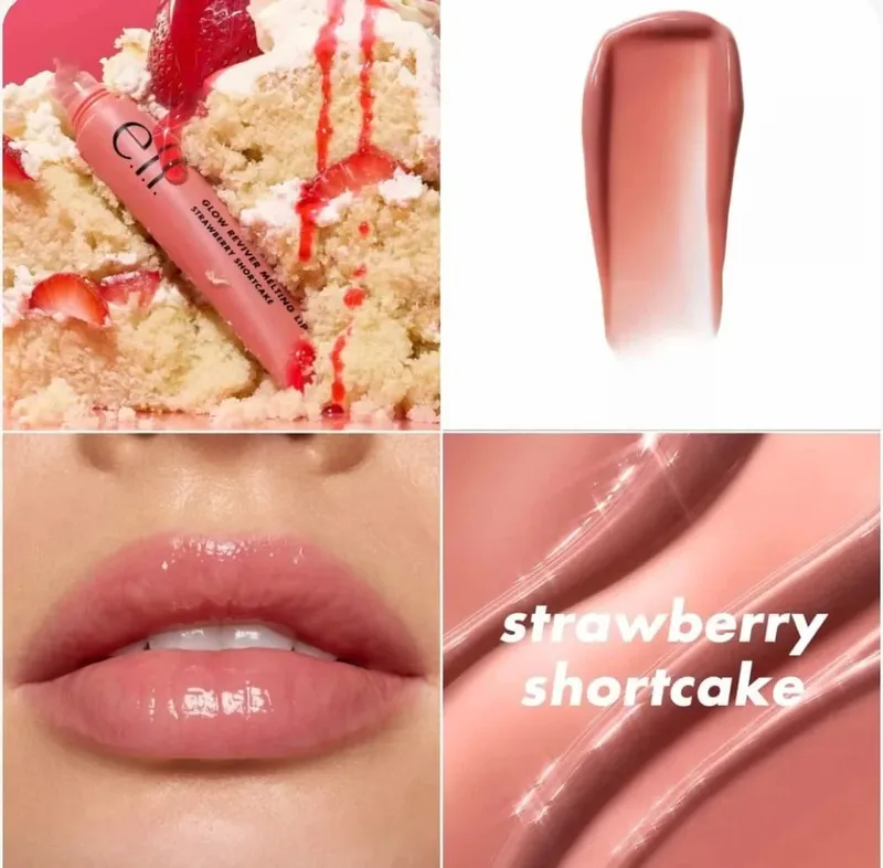 Elf Putty Blushcream Blush Balm in Pink Tones Bora Bora Matte Pearlescent and Shimmering Lip Glaze for Moisturizing Lips Makeup