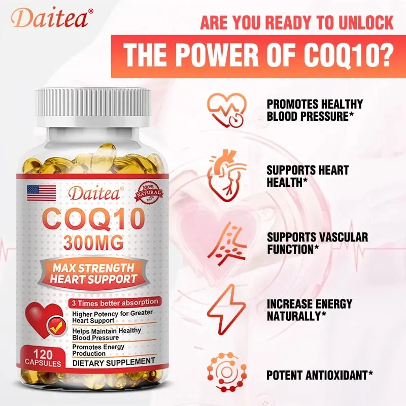Coenzyme Q10 Capsules 300 Mg Each To Promote Cardiovascular Health and Heart Health Provide Energy To Support Joint Health — image 4