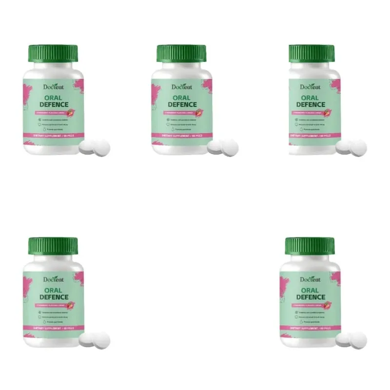 Oral Defence Chewable Tablets for Breath Freshness Support with Xylitol and Microcrystalline Hydroxyapatite for Adult 60 Pills