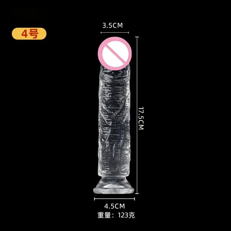Realistické Dildo Jelly Přísavka na penis Dildo Big Dick Žena Masturbátor Klitorální Stimulátor Lesbické sexuální hračky pro ženy 7 velikostí