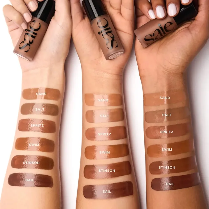 Saie Moisturizing Face Liquid Highlighter Bronzer Contouring Cream Highlight Shimmer Shine Illuminator Easy To Apply Makeup — image 6
