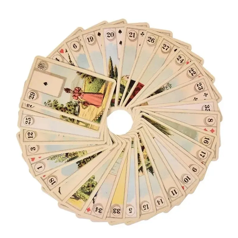 Grand Tableau Lenormand Tarot Divination Tools Oracle Card 36pcs Party Tarot Card Board Game Tarot Fortune Telling Cards