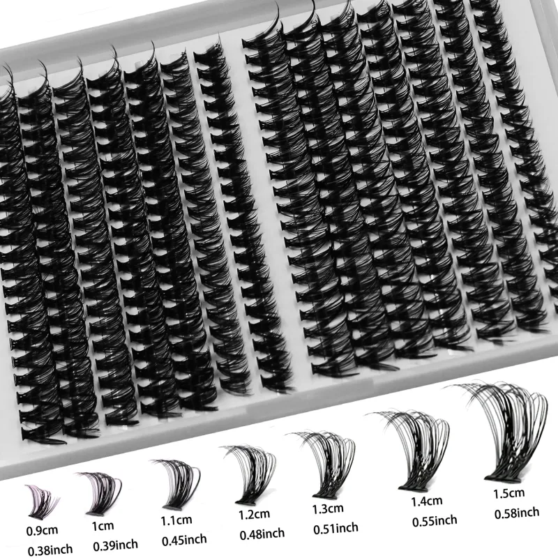 280pcs 30D 40D Individual Lashes Wispy Cluster Reusable False Eyelashes DIY Lash Extension 9-15mm Mix Length for Eye Makeup