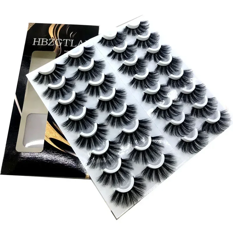 16 Pairs 3D Mink Hair False Eyelashes Natural/Thick Long Eye Lashes Wispy Makeup Beauty Extension Tools