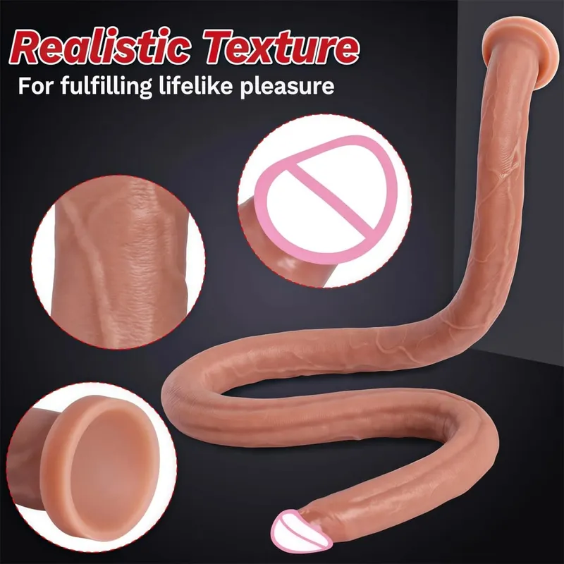 Extra Long Realistic Dildos G-Spot Stimulation Deep Touch Penis Vagina Anal Massage Penetration Dick Sex Toys for Women and Men