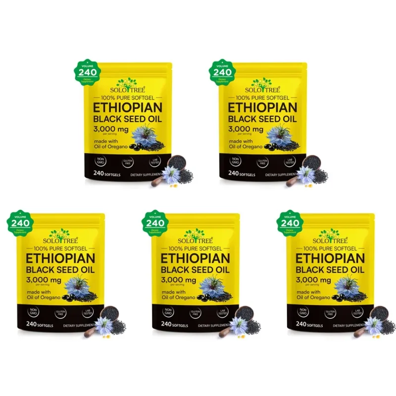 Ethiopian Black Seed Oil Oil softgels s olejem z oregana pro podporu imunity Digestive Comfort 240 softgels