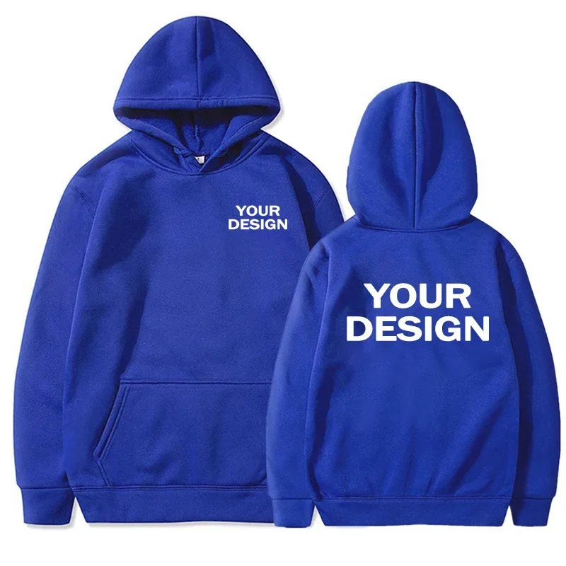 Niestandardowe nadruki Męskie damskie bluzy Luźna odzież na co dzień Bluzy w jednolitym kolorze Z długim rękawem Z kapturem Osobowość Streetwear Bluzy