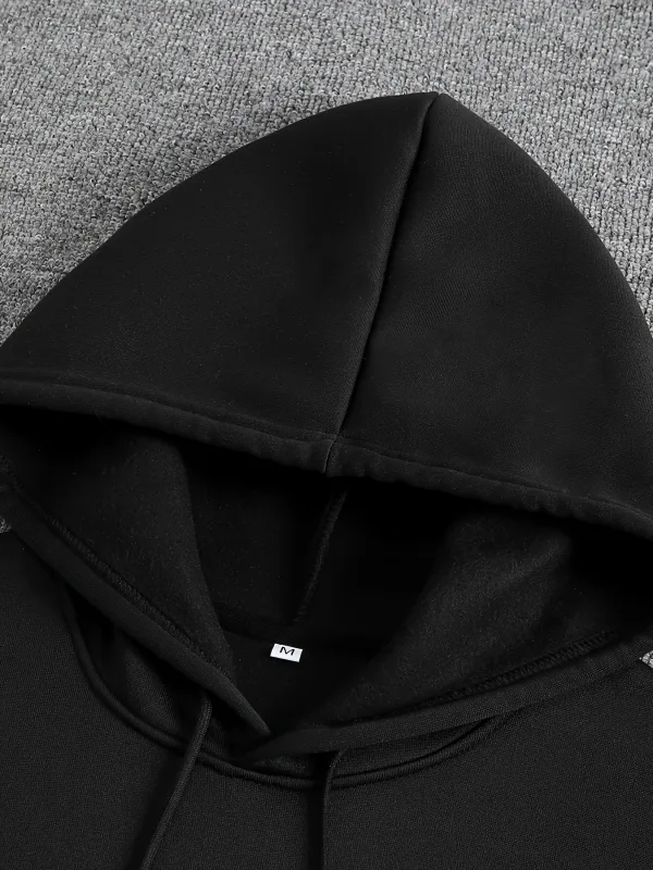 Men's With Love Cursive Text Graphic Hoodie Sweatshirt Oversized Streetwear Pullover Casual Autumn Winter Hooded Top