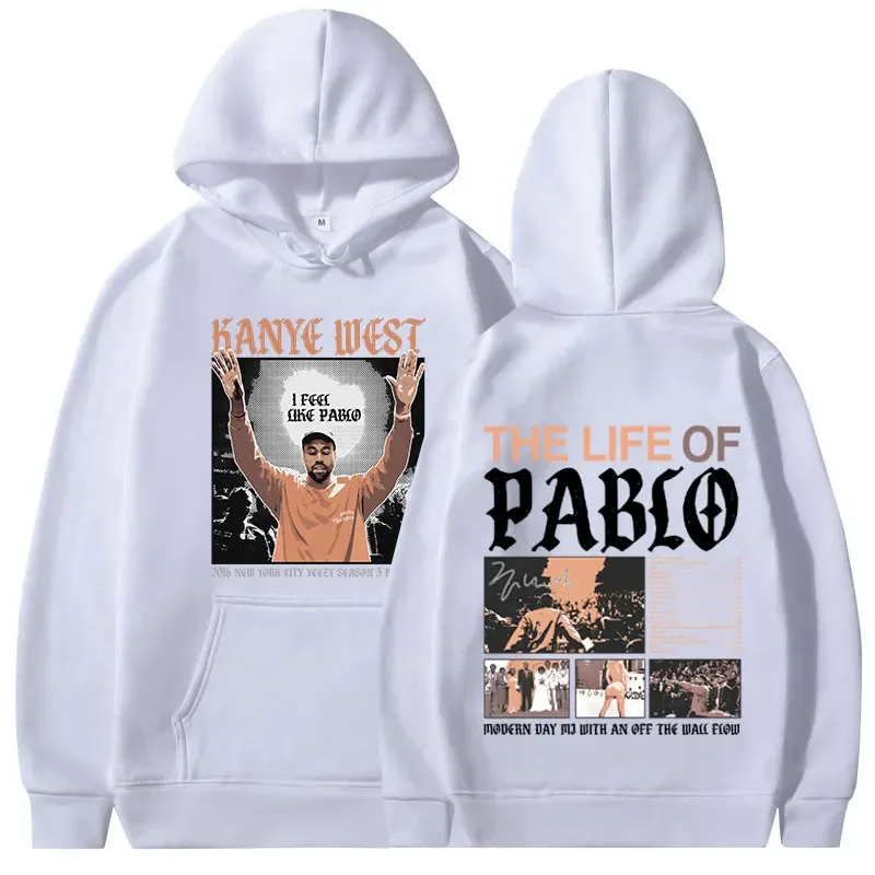 Rappeur Kanye West sweat à capuche imprimé graphique la vie de PABLO sweat à capuche hommes femmes Hip Hop mode Vintage surdimensionné sweats à capuche
