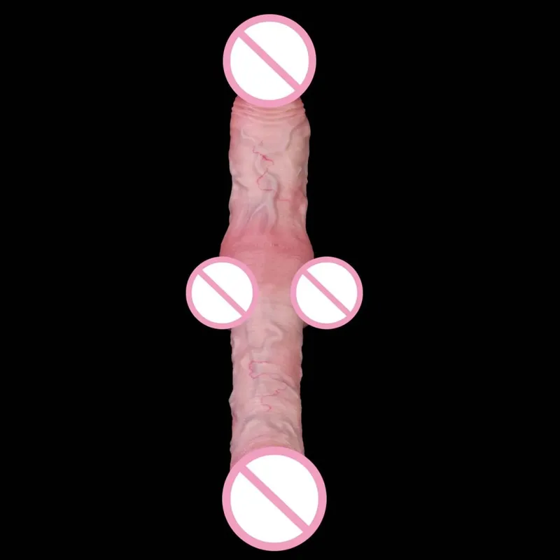 Realistic Dildo Double Side Buttplug Couple Buttplug Soft Silicone G-spot Stimulator Anus Dilator Dual End Penis Sex Toy — image 4