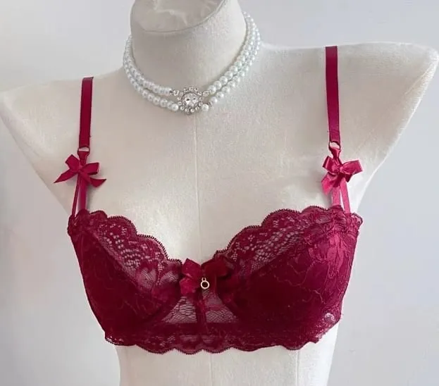 Popular Pure Desire Lace Bra Set 32‑38AB Underwire Large Bust Minimizer Push Up Side Support Lingerie For Young Girls Daily Wear — image 10