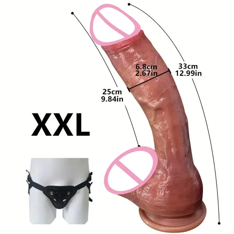 Super Long Skin Dildo Silicone Penis Realistic Cock For Women Masturbator Makeup Penetration Anal Strapon Dick Adults Sex Toys